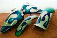 Custom Painted Harley tanks & fenders