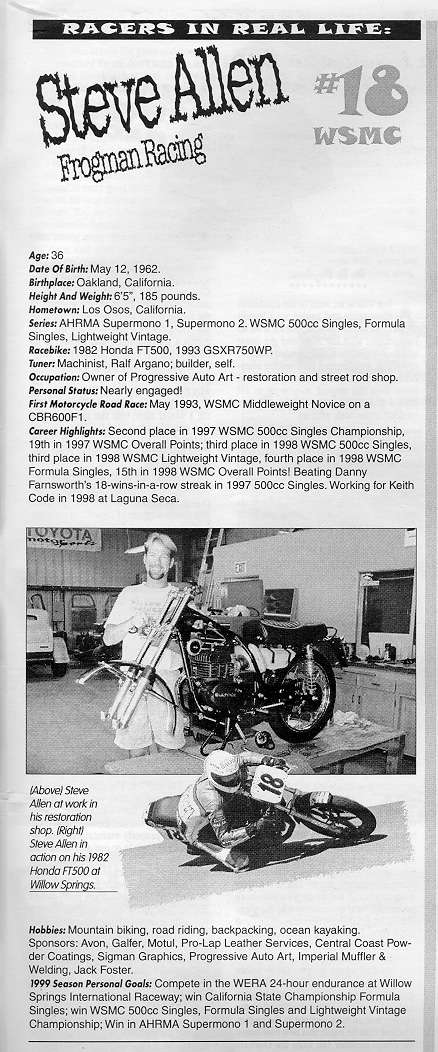 Yep, that's me.  Wanna see the Bultaco that I am working on?  Click on this picture.