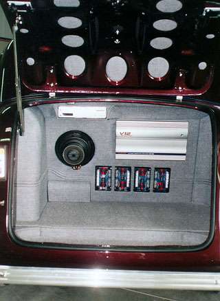 visable stereo componants in trunk