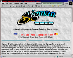 Sigman Graphics (Signs and T-shirts, Los Osos, CA)